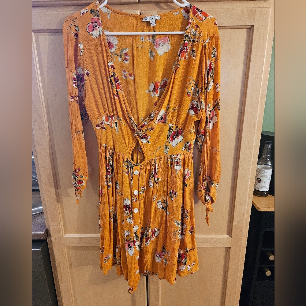 Patrons of peace deep v neck dress